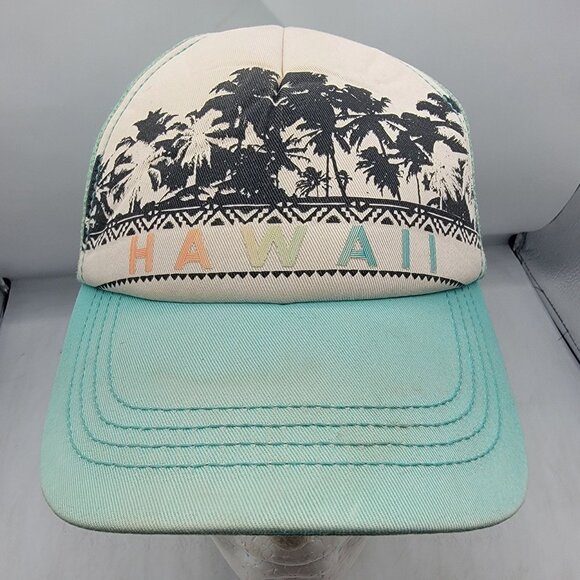 Billabong Hawaii Palm Trees Trucker Hat Cap Adjustable Casual Outdoors Summer - Picture 1 of 9